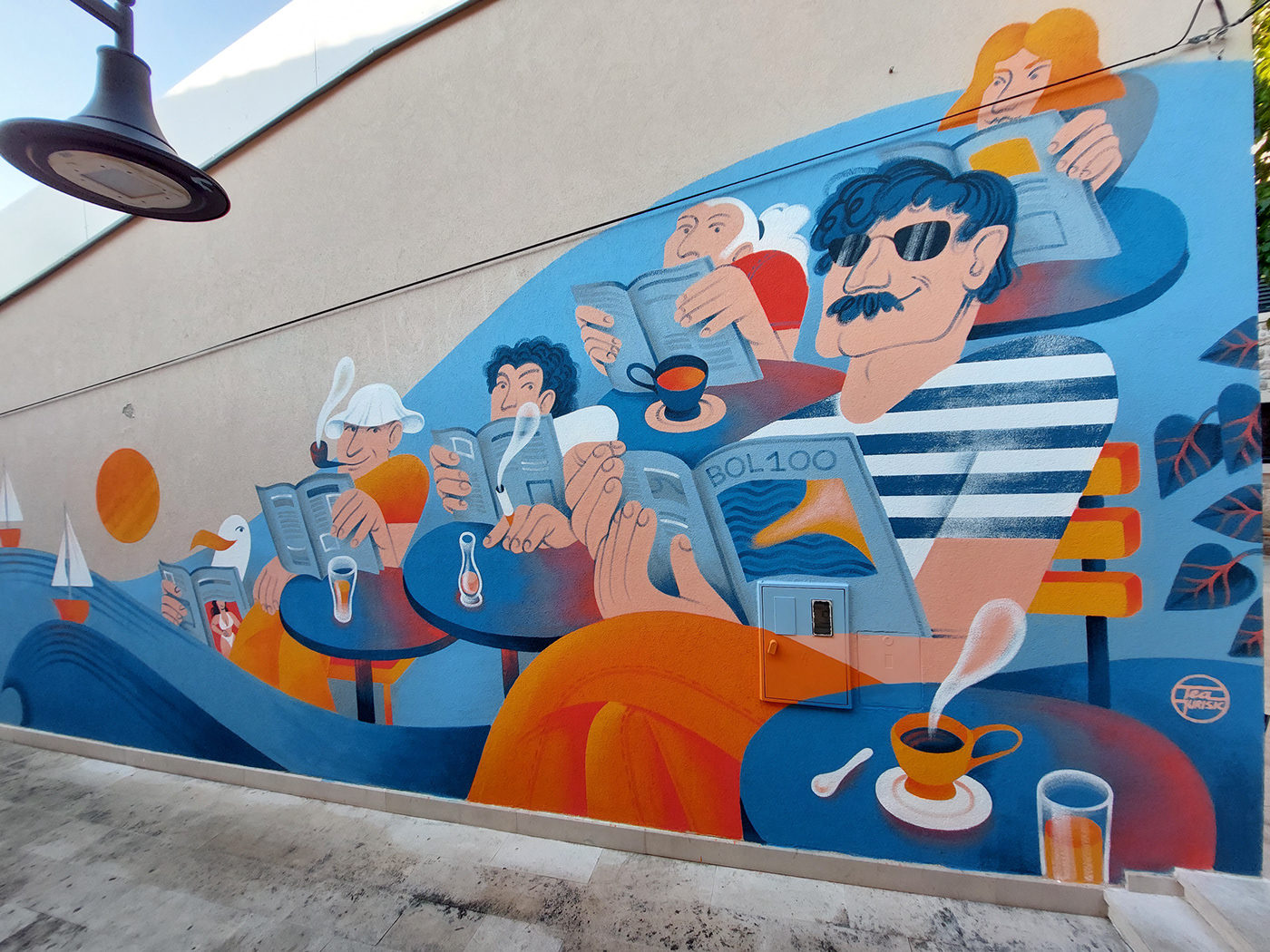 Mural streetart Croatia painting   Switzerland tourism brush wallpainting kvarillustration teajurisic