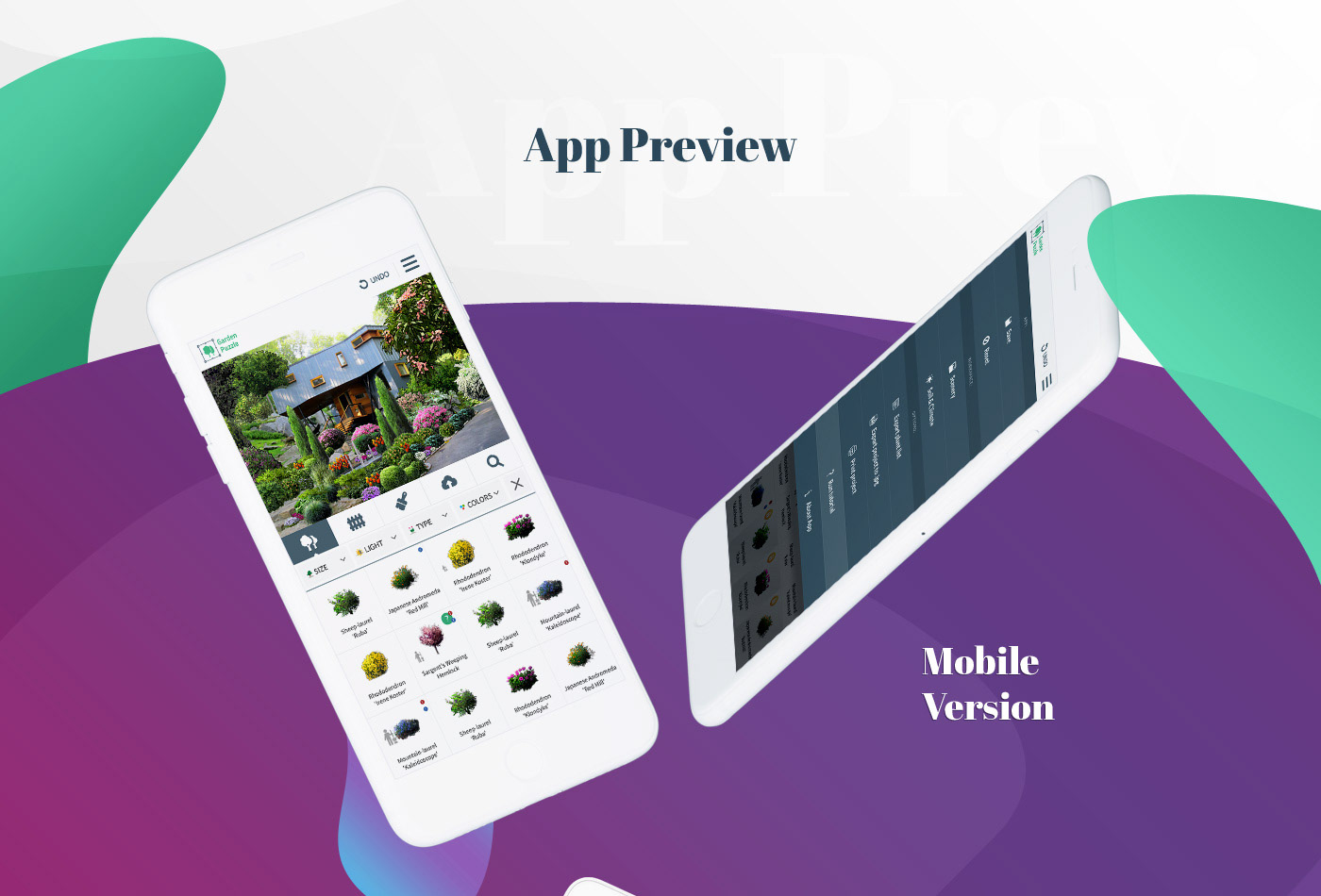 logo UI ux user interface app design Web Design  Mobile app garden Website