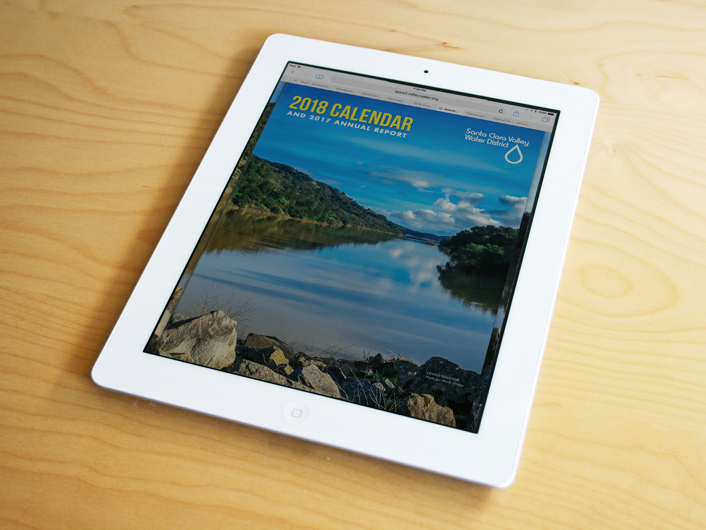 interactive flipbook Interactive PDF Book Report webpage digital experience Santa Clara Valley water district