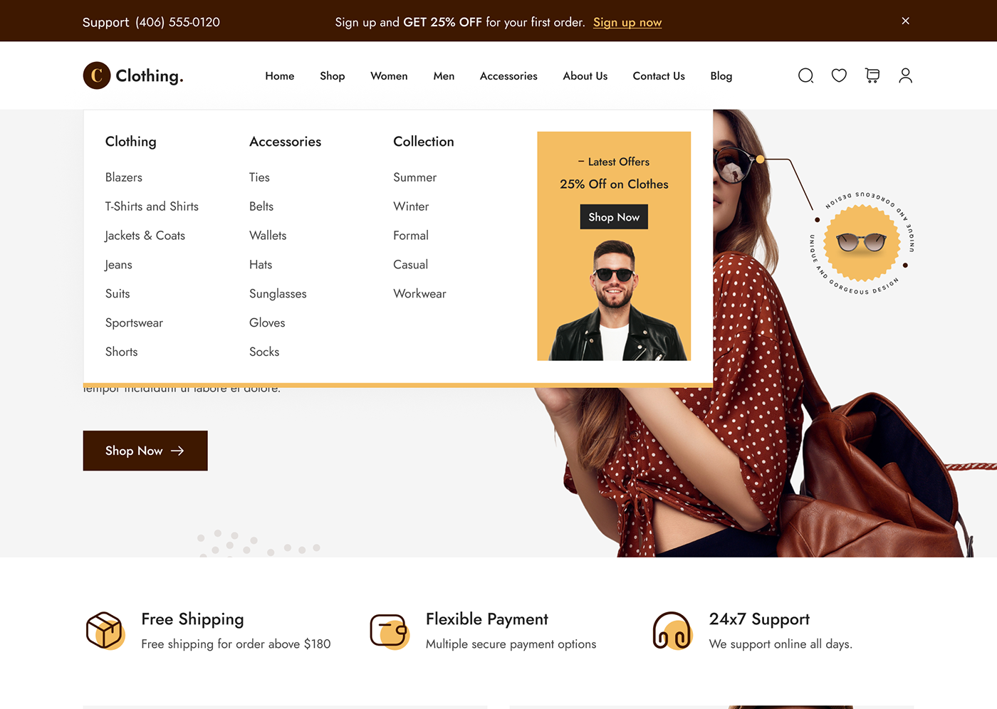 Fashion Ecommerce Website / Clothing Store Website Figma Template