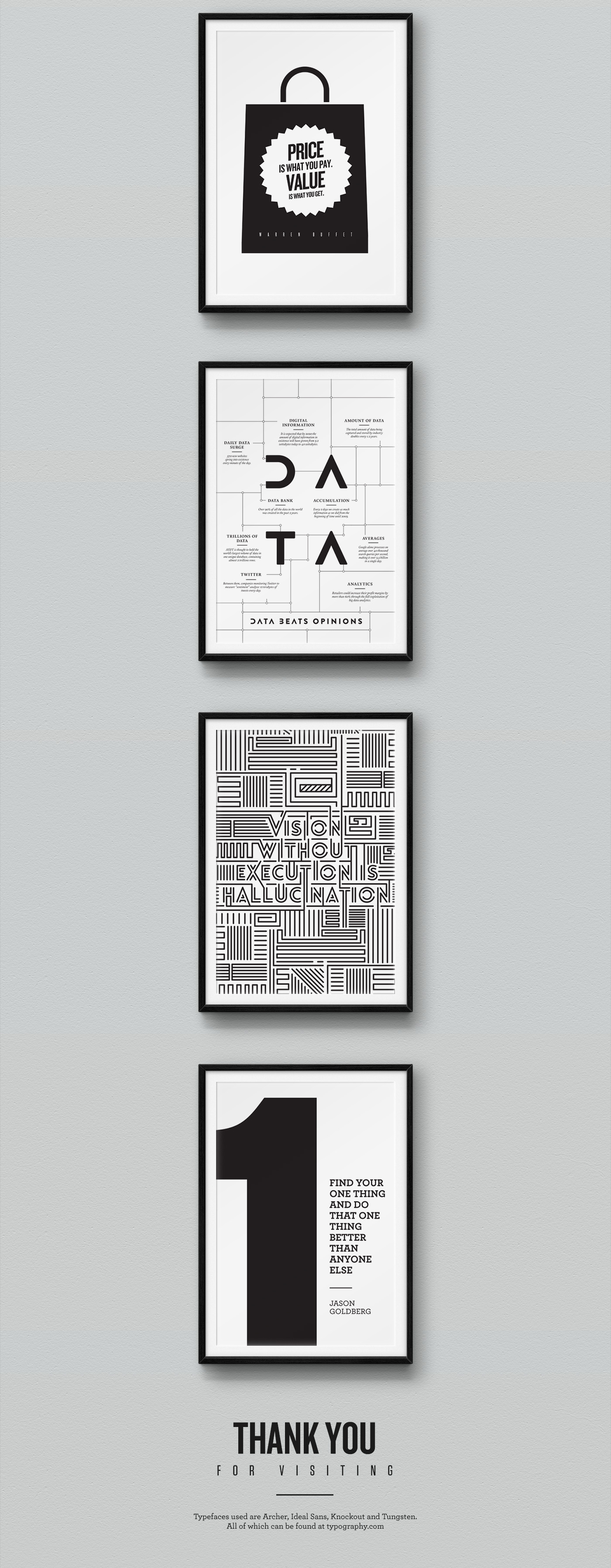 poster print walls Quotes design type font black and white Mono Steve Jobs bill gates inspiration inspiring Interior Typeface