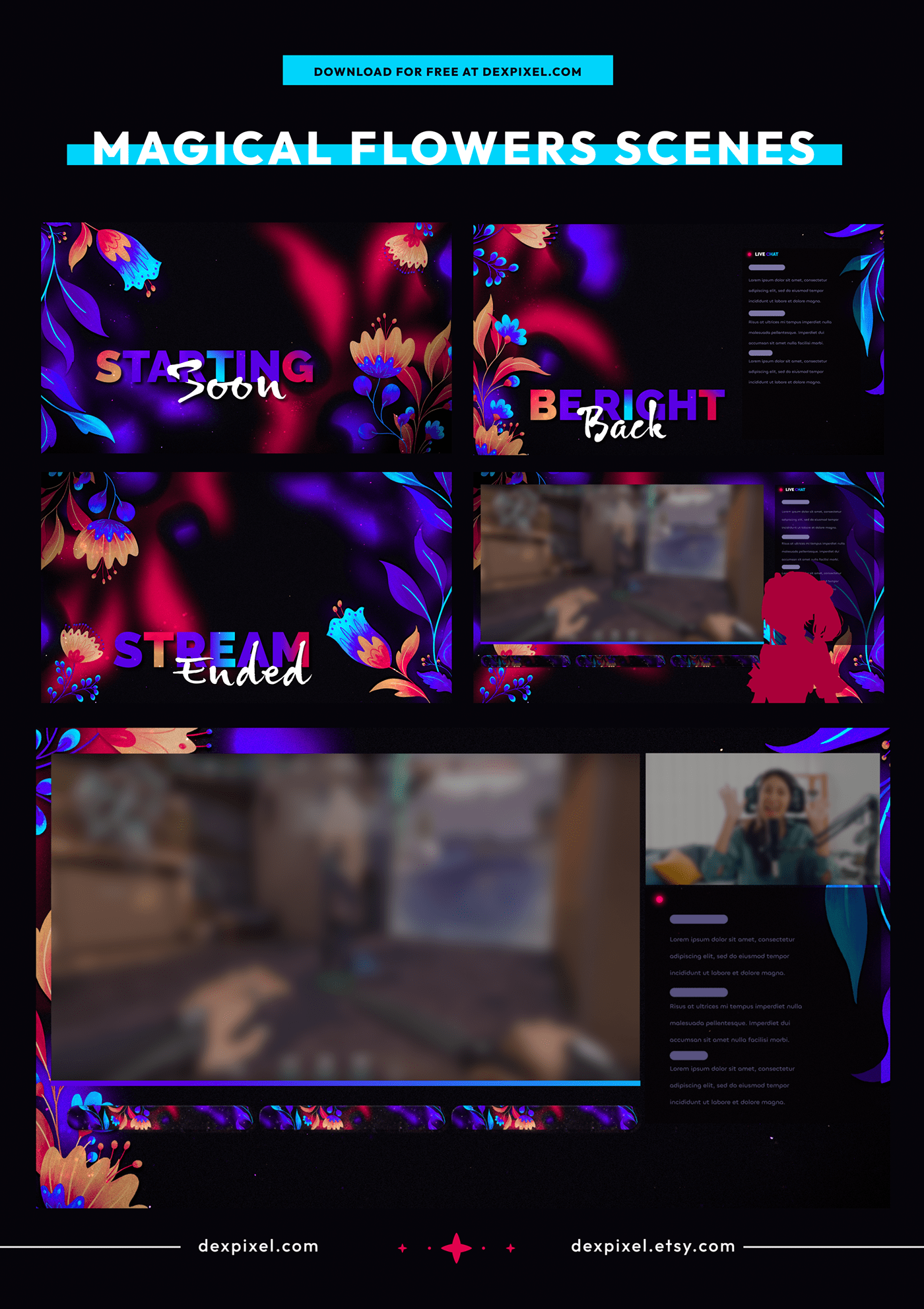 animted overlay free Free Resources free twitch overlay freebie Stream Graphics stream scenes Twitch twitch design twitch package