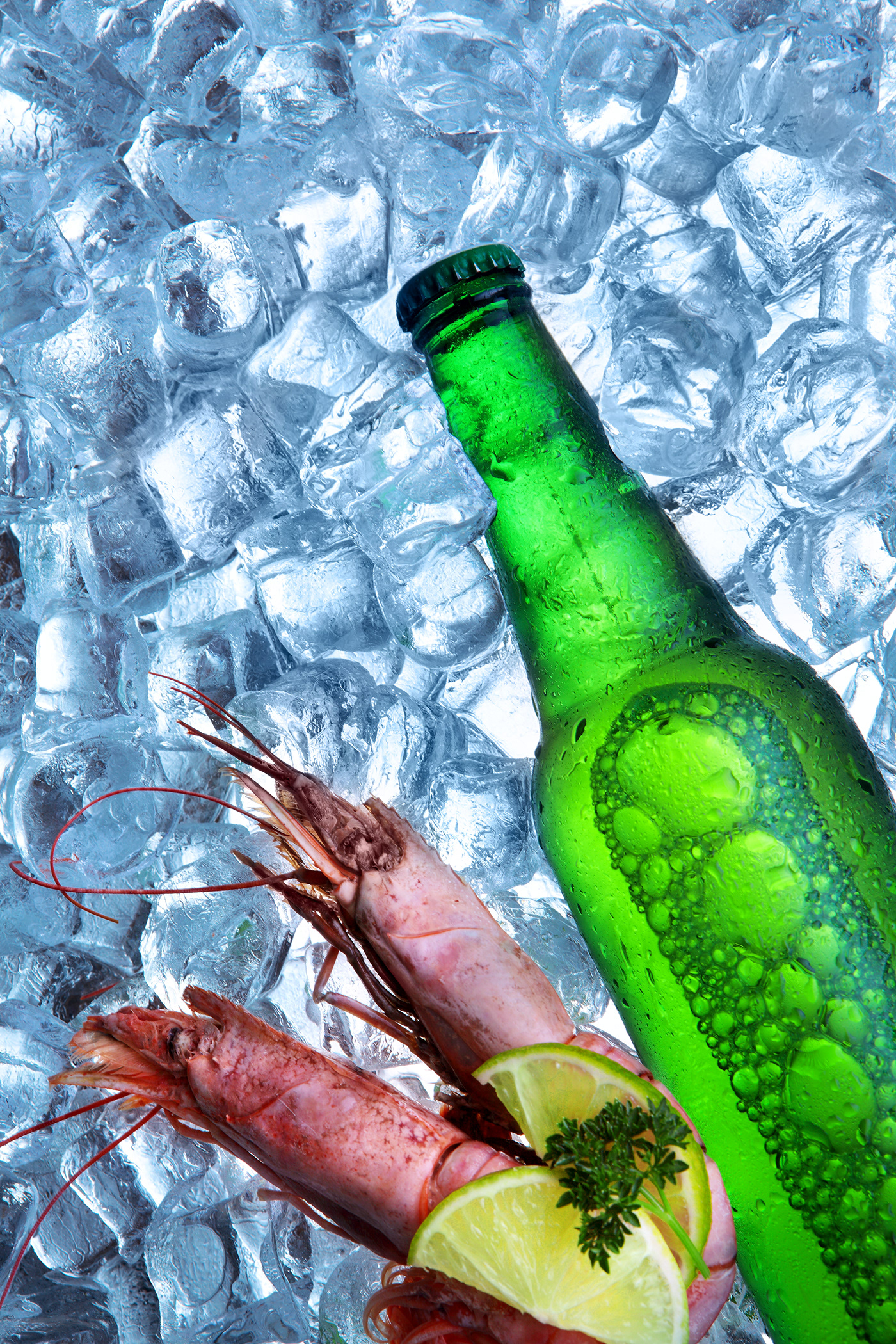 beer Advertising  alcohol crayfish water dots Cod sumer dring beverage