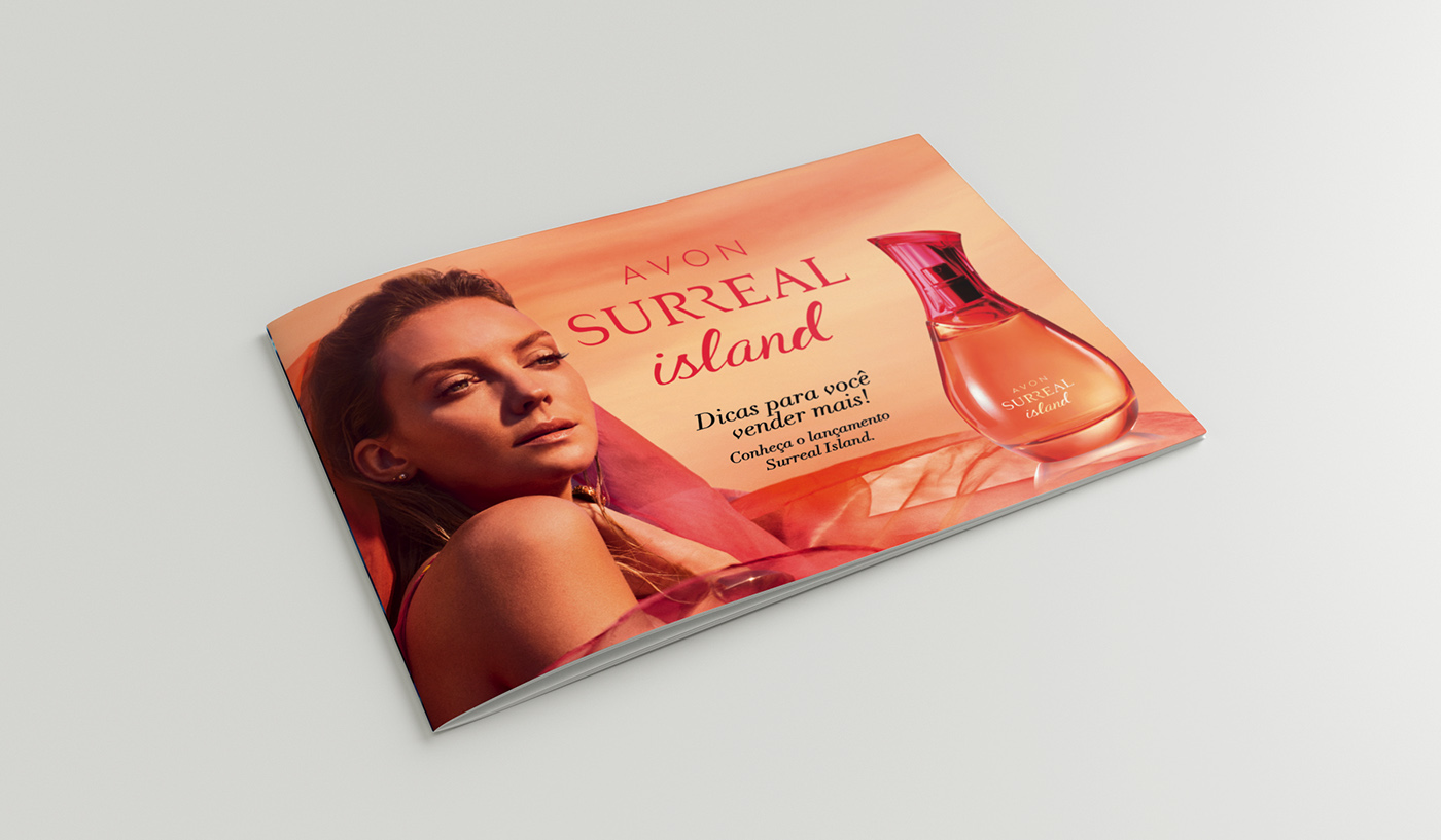 folder Avon perfume incentivo Direção de arte publicidade