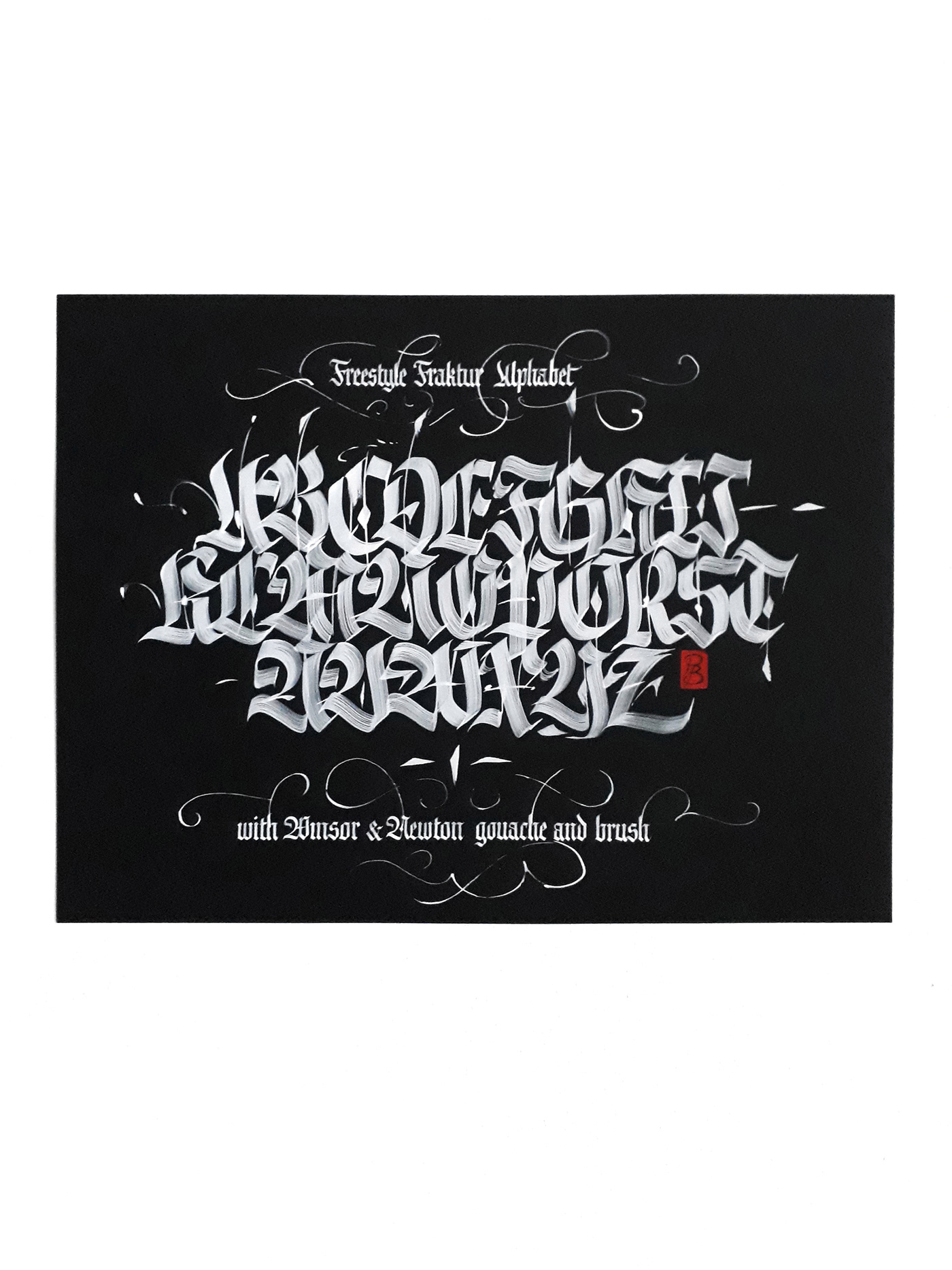 kalligrafie Calligraphy   calligraffiti Fraktur alphabet
