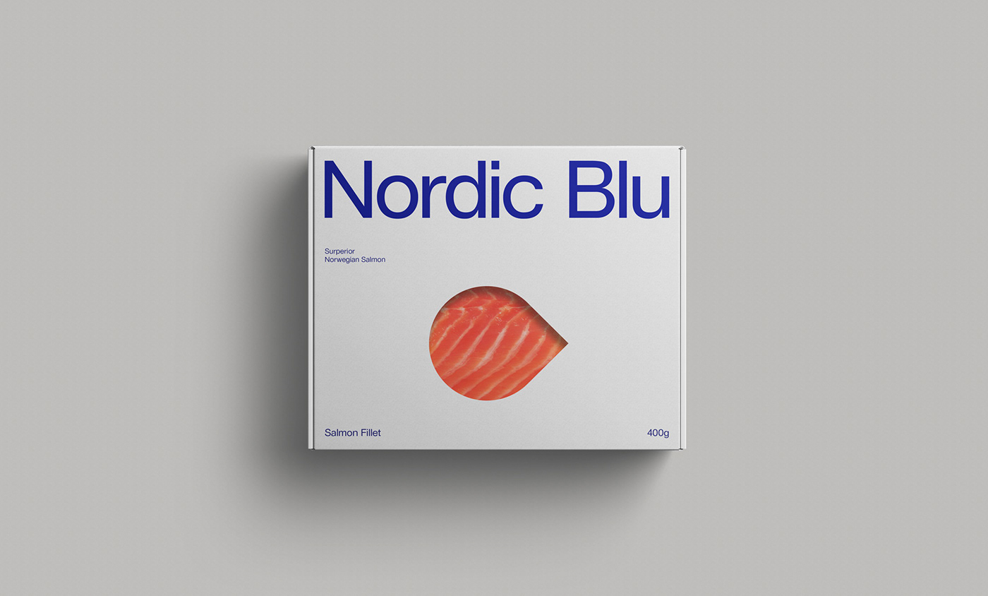 salmon Arctic nordic blu by north branding  Packaging graphic design  packaging design