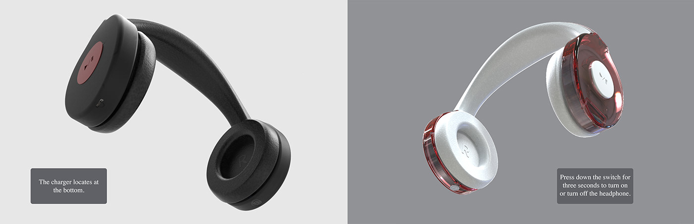 headphone earphone headphone design Solidworks rendering industrial design  product design  branding  Logo Design minimalistic
