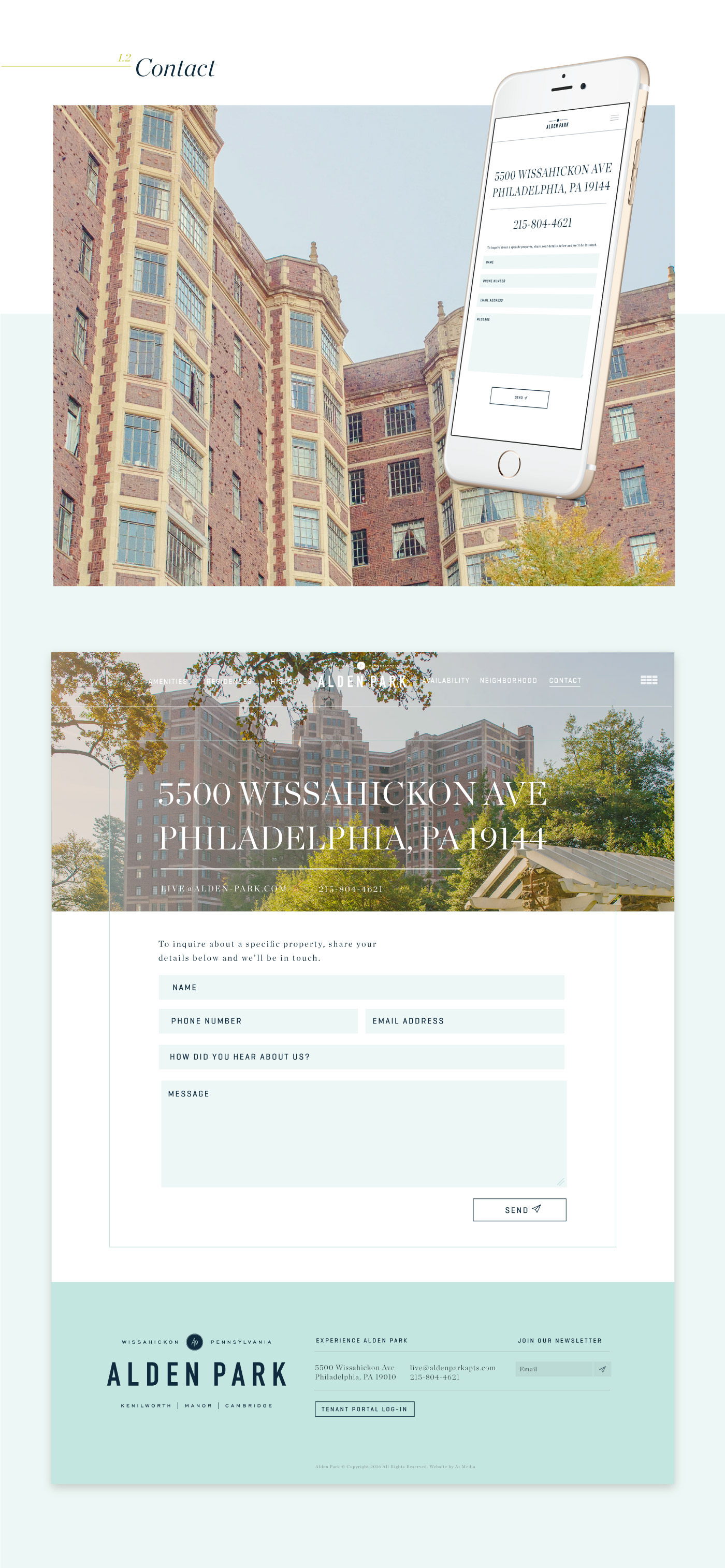 Web Design  Layout philadelphia apartments mobile user interface user experience agency