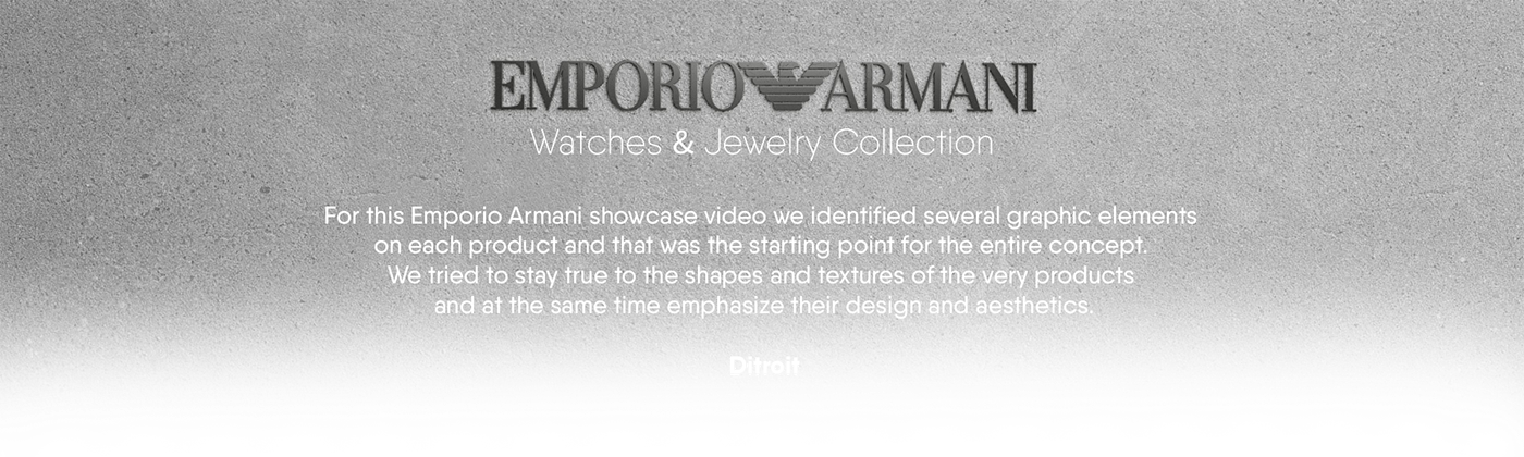 Fashion  jewelry watch armani 3D rendering octane cinema4d motion modeling