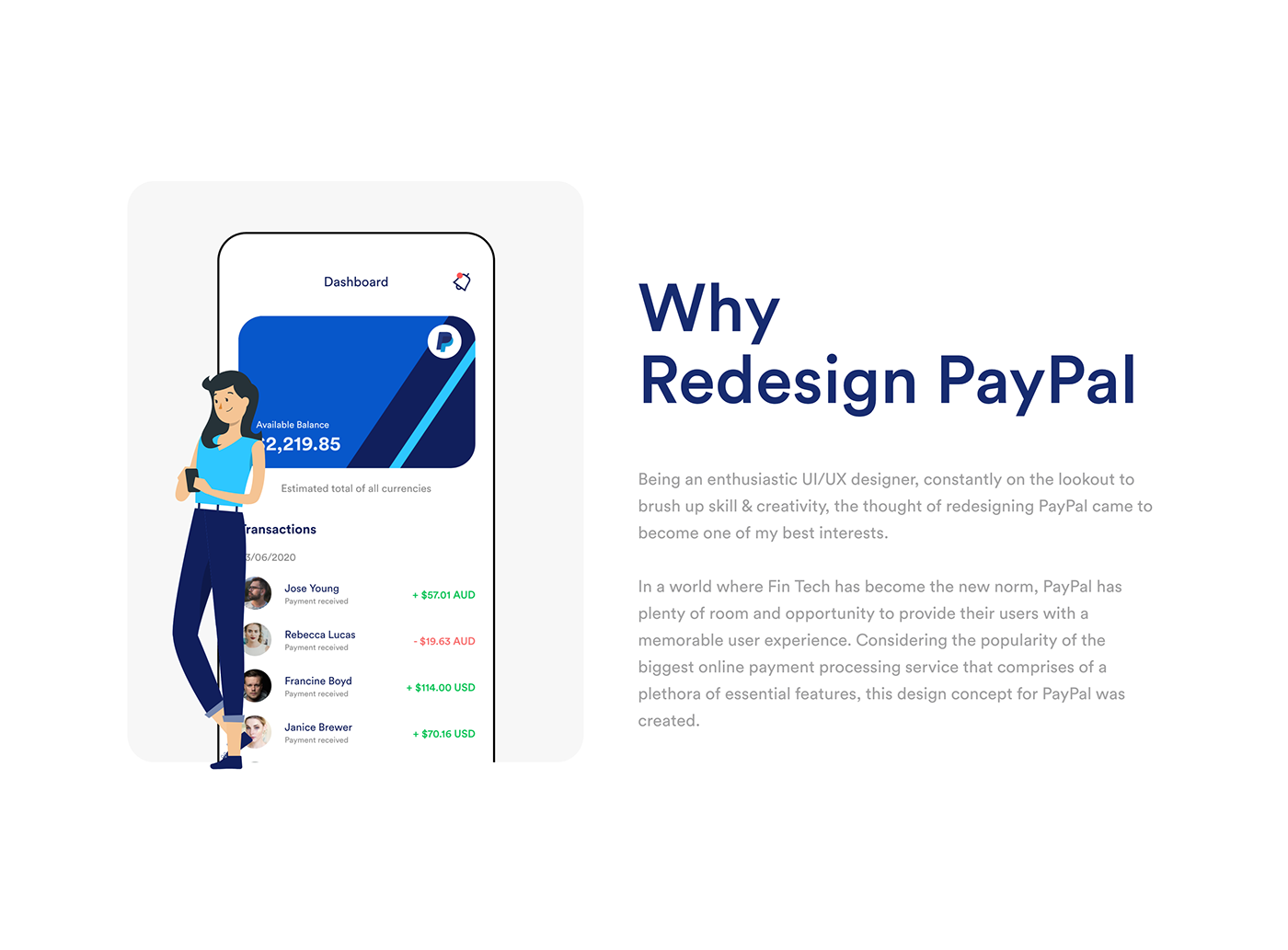 app design concept design Fin Tech ios mobile paypal product design  redesign UI ux