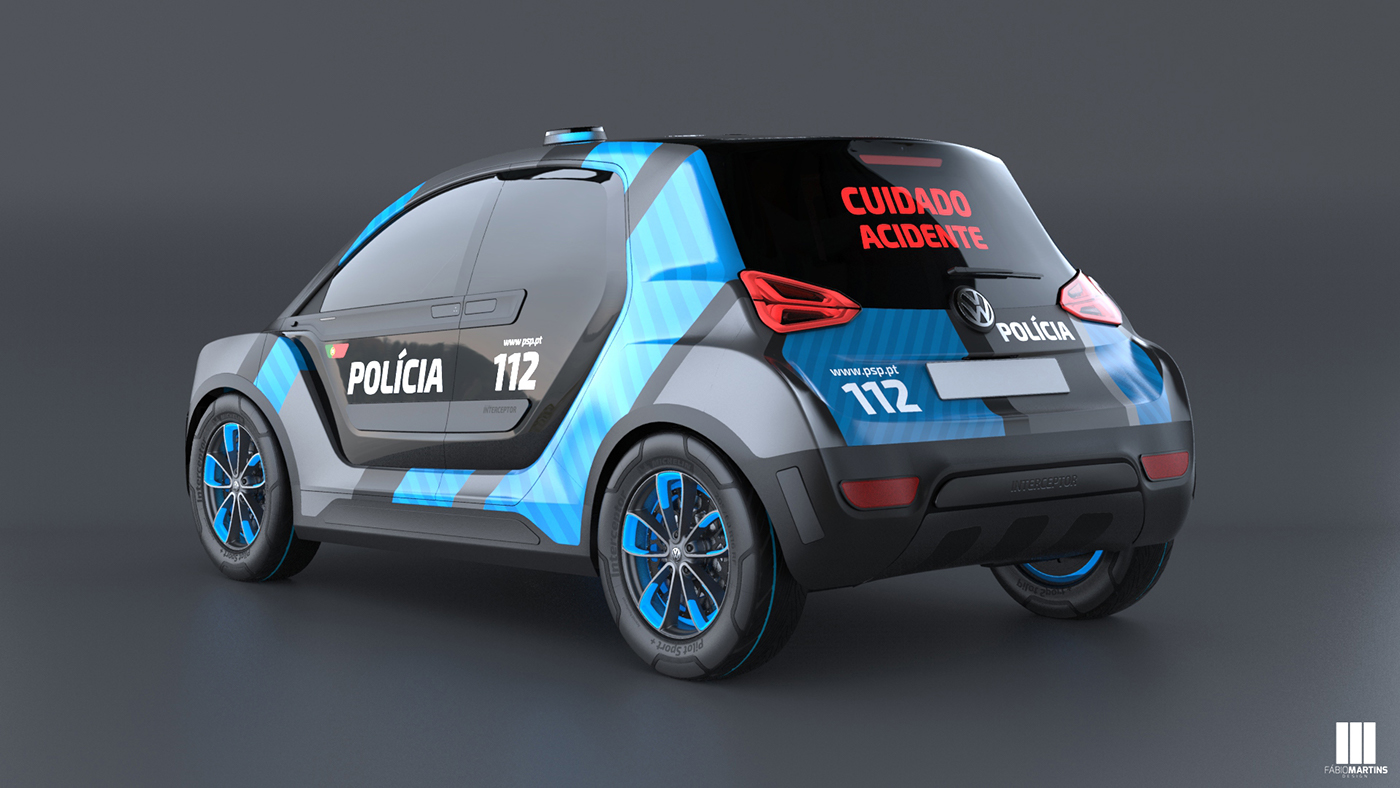 Copic volkswagen police concept sketch future city electric compact Vehicle