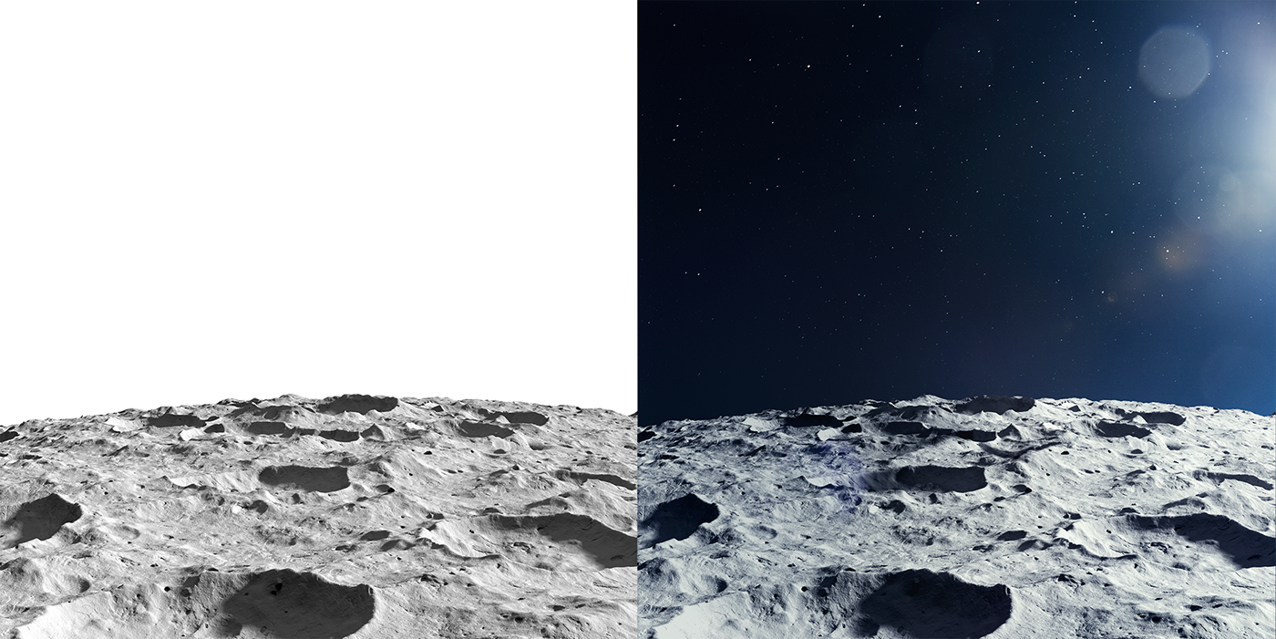 CGI retouch Photography  Space  moon night sky Food  breakfast Cereal oats