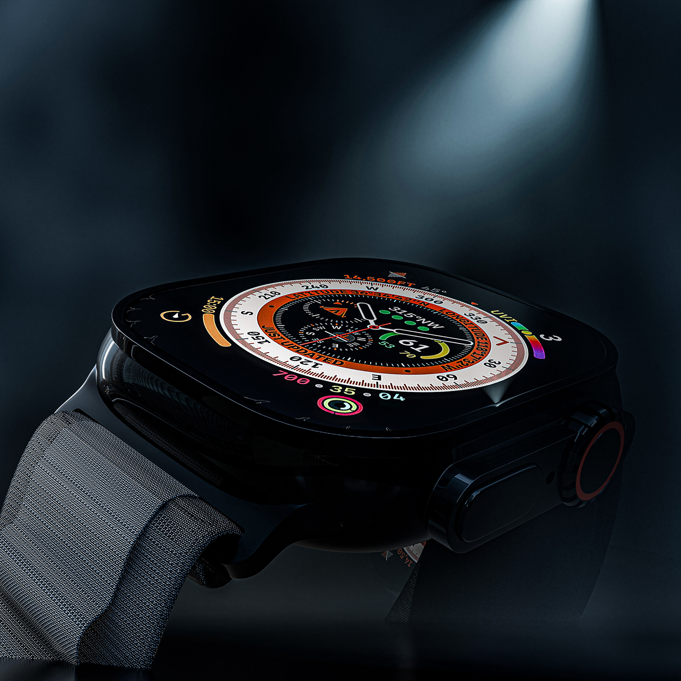 smartwatch wristwatch photorealistic photorealism 3D 3d modeling blender product design  Advertising  Render
