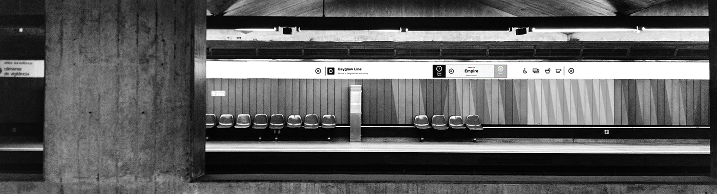 wayfinding graphic design  motion design branding  metro daily challenge typography   black and white monochrome Photography 