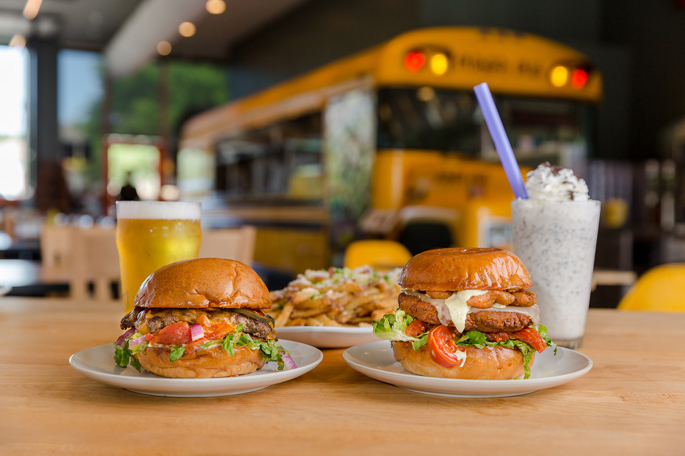 Food  burger food photography food styling restaurant restaurant photography french fries milkshake houston art direction 