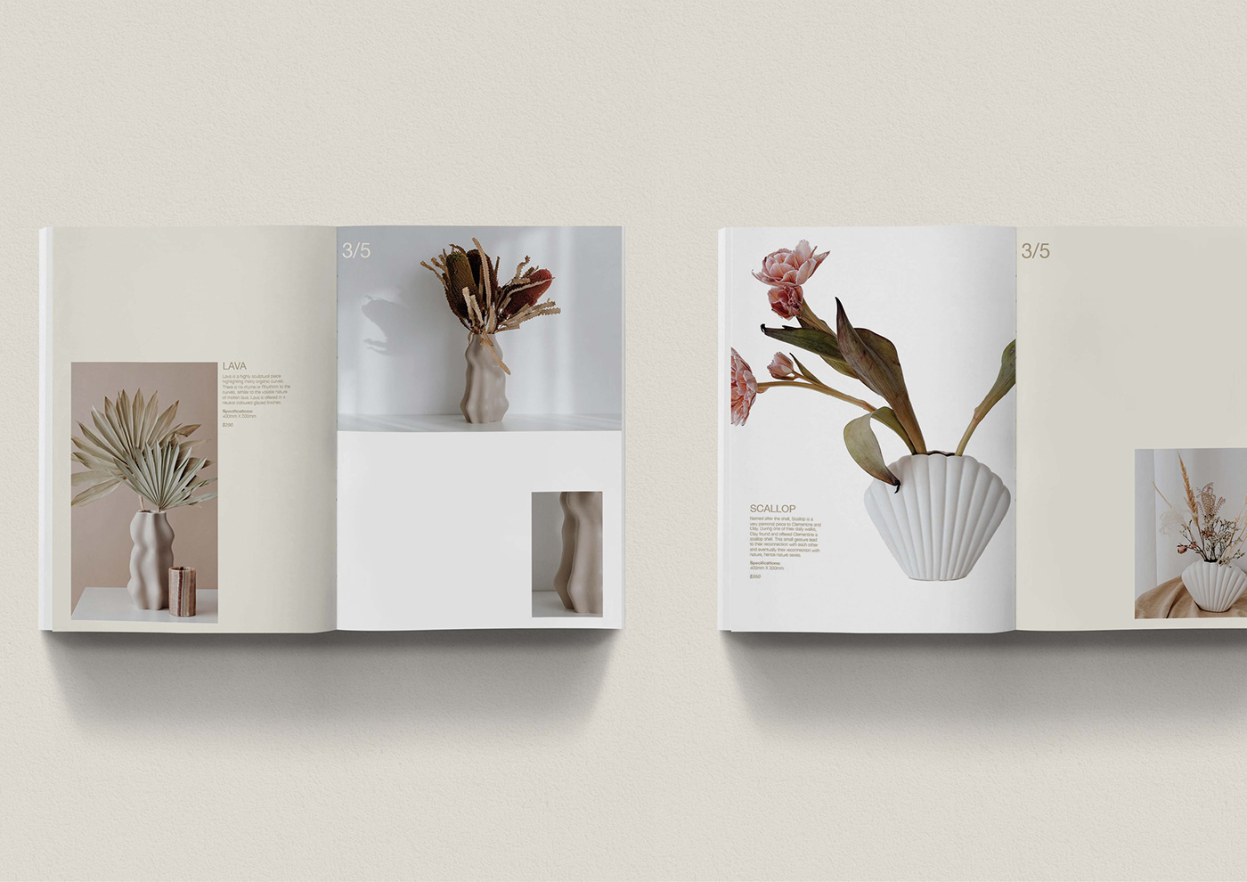 book brand identity catalog ceramic design editorial Lookbook magazine Mockup print