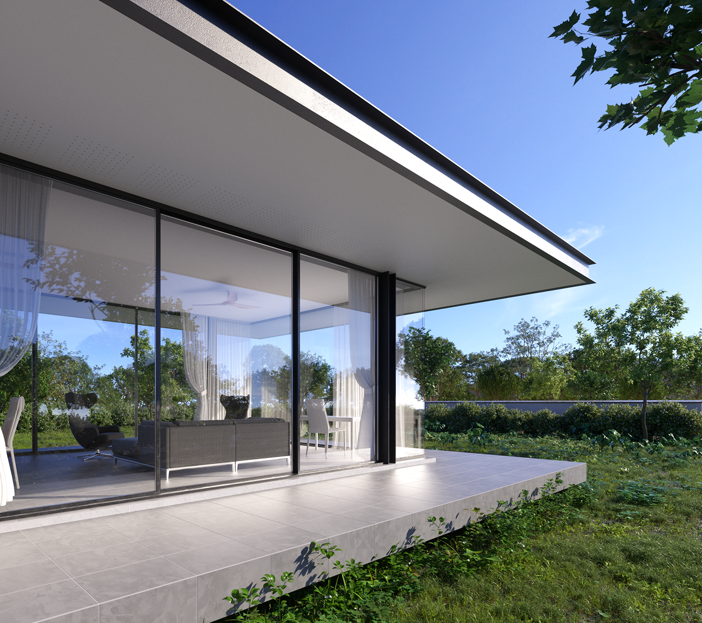 Residence exterior architecture visalization blender octane 3D