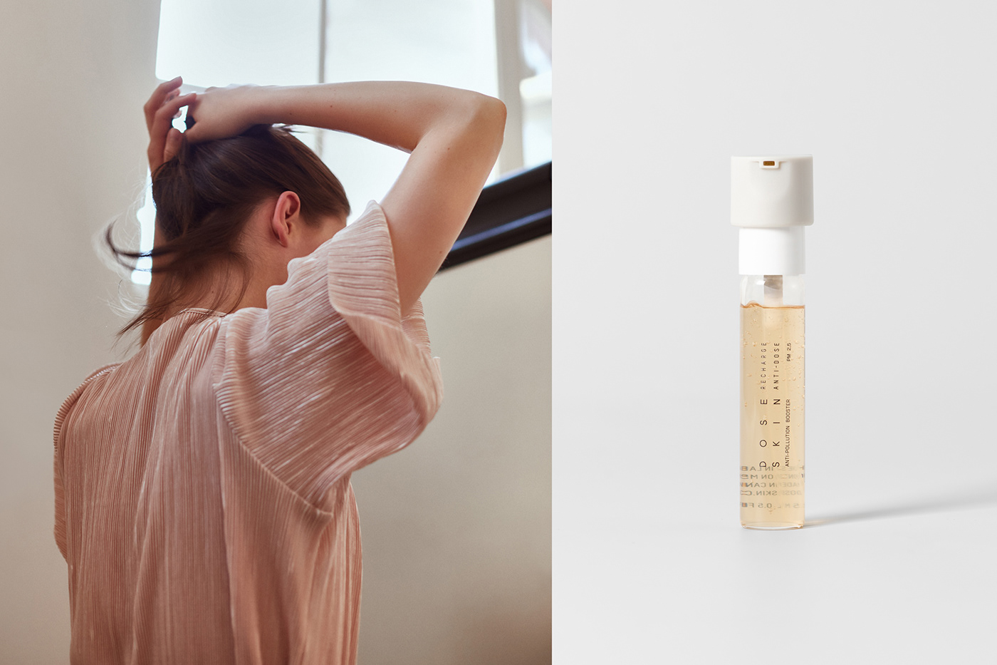 Packaging branding  skin dose product photo-shoot tato studio minimal care beauty
