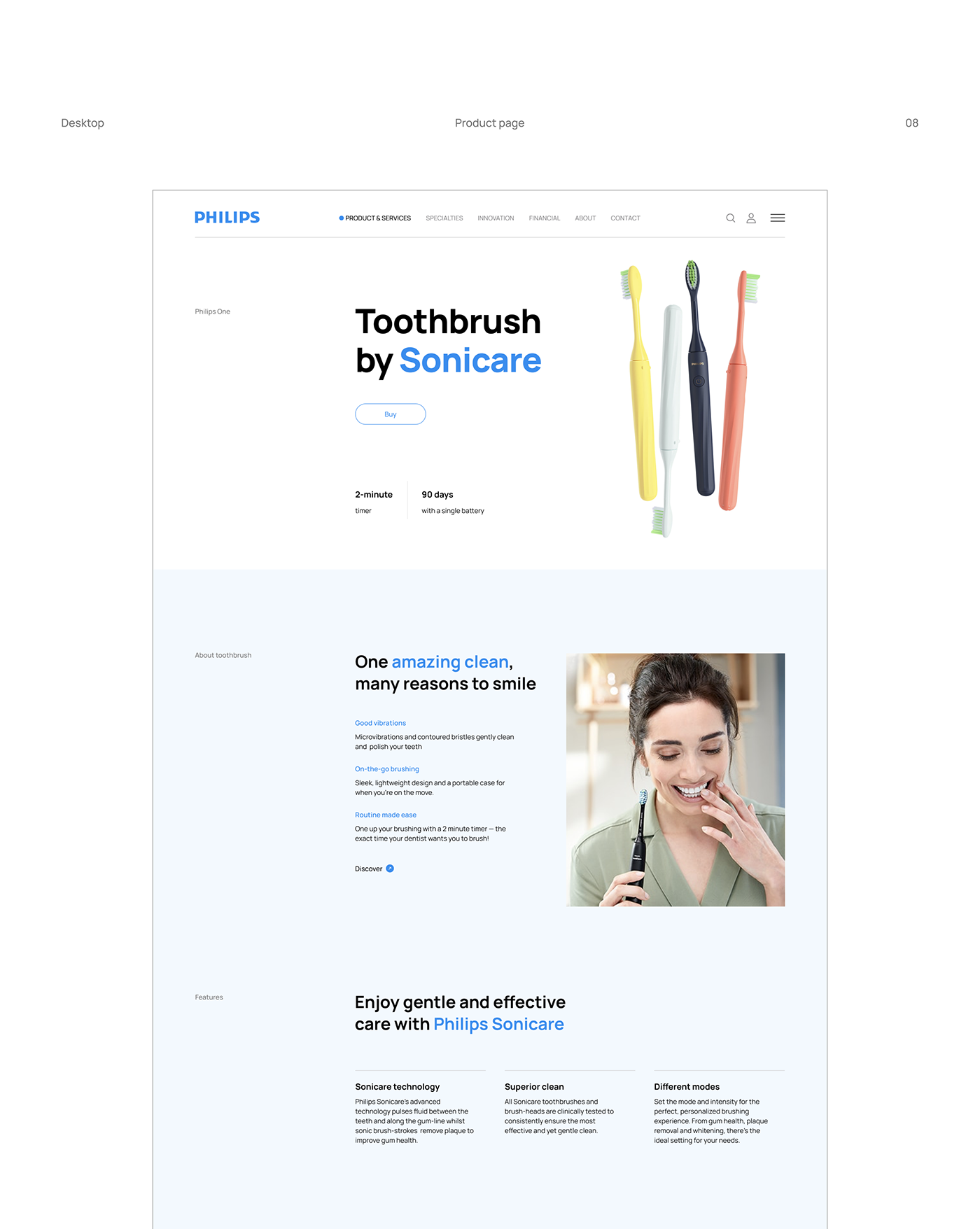 Health healthcare innovation redesign Technology company concept Minimalism site UI/UX