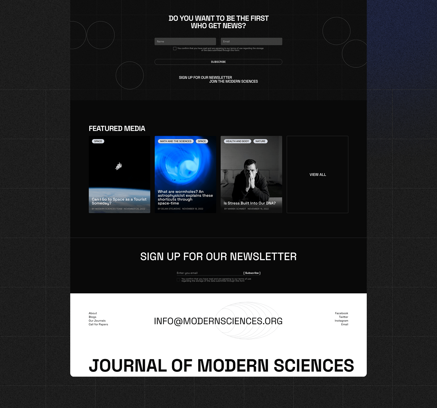 graphic design  journal science UI user interface ux UX design Web Design  Website