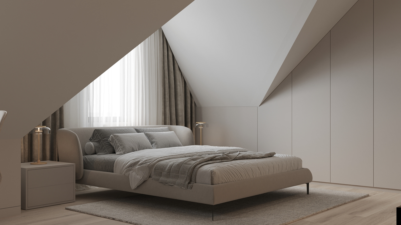 photoshop 3dsmax interior design  visualization bedroom design 3D Visualization