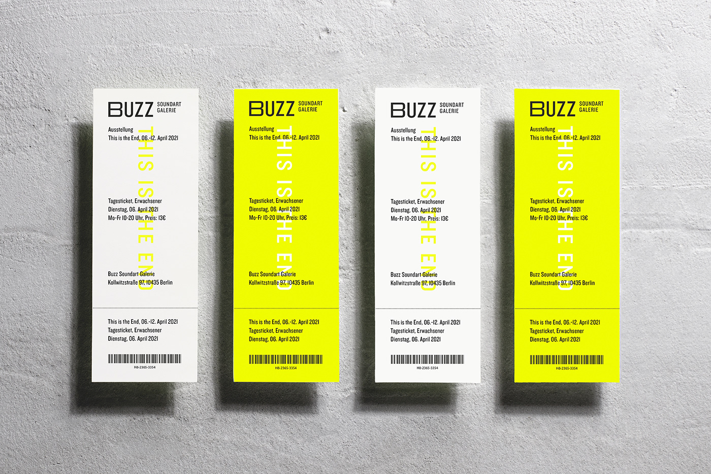 Tickets for the exhibition of Buzz Soundart Galerie
