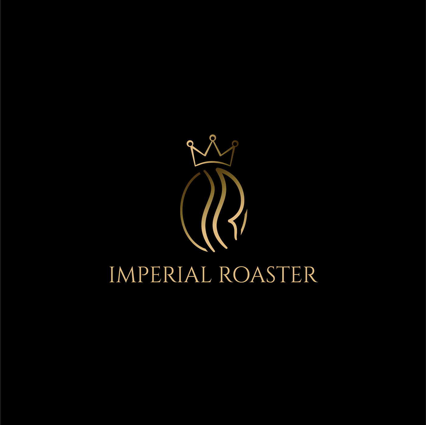 Coffee luxury elegant minimalist Logo Design logo imperial coffee beans Roaster