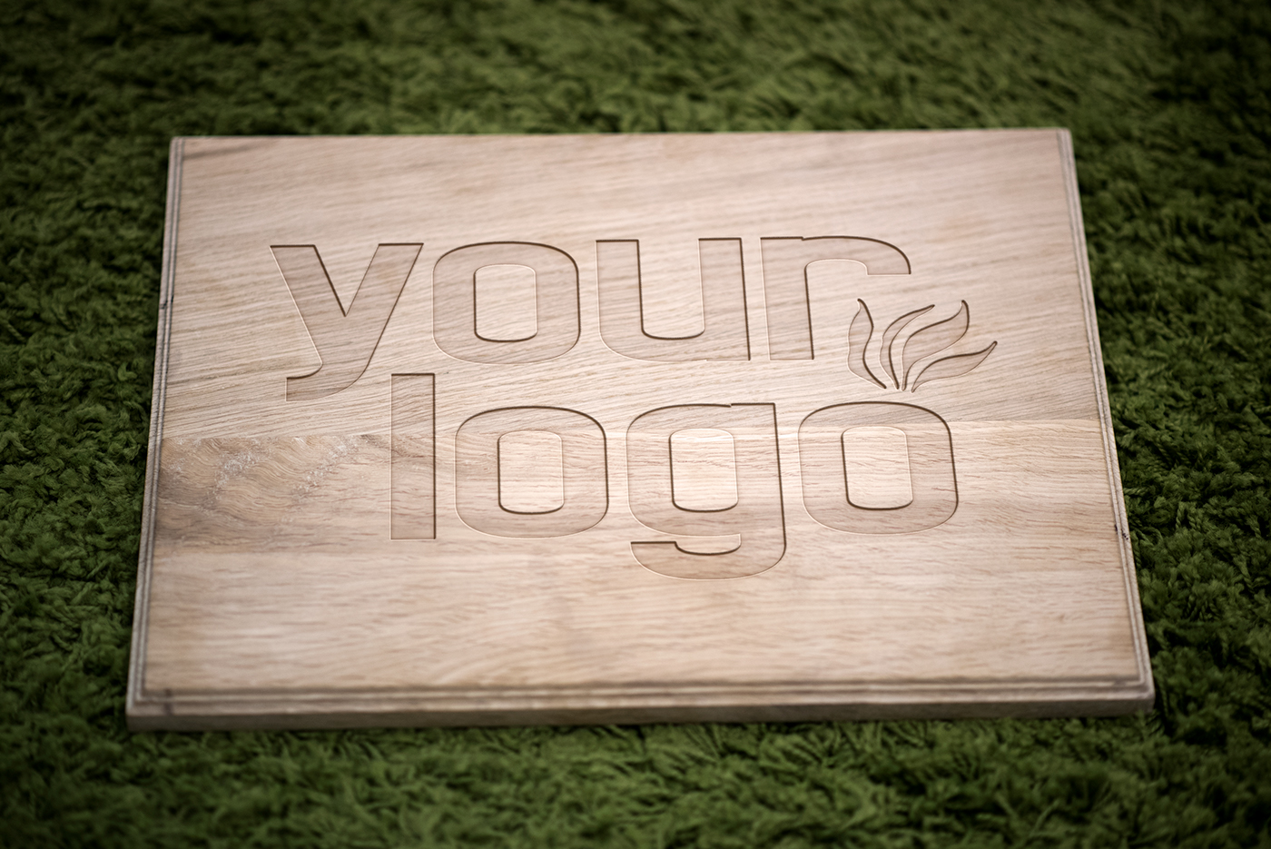wood Mockup present logo designer professional