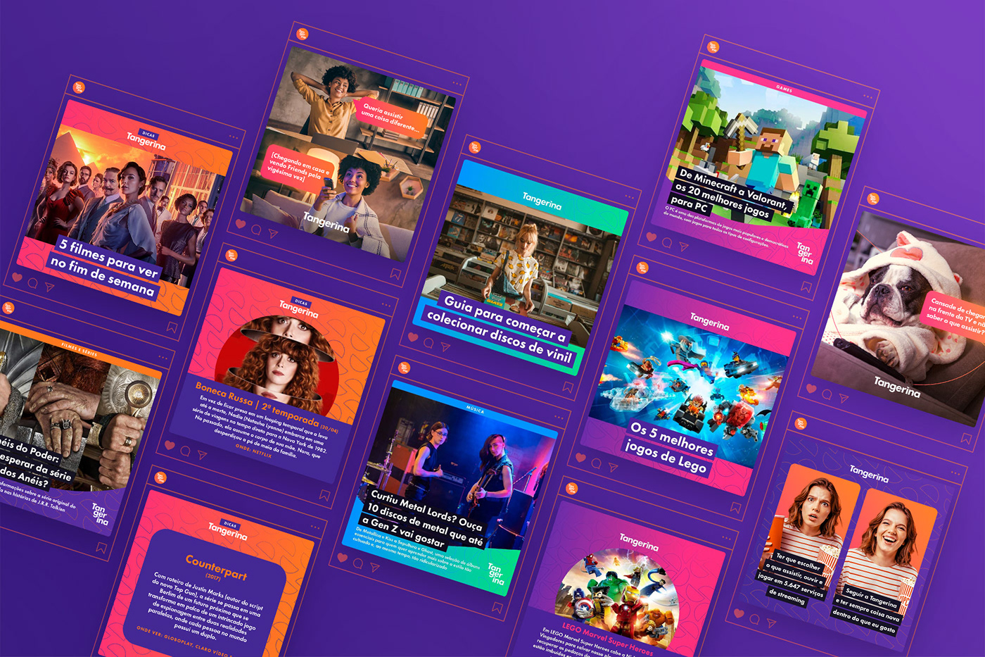branding  Figma Games movie music pop culture series tangerina user interface ux