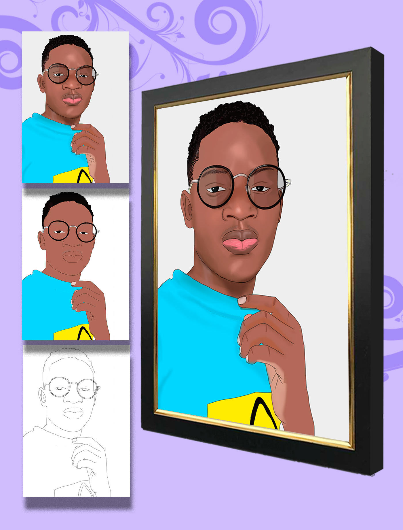 arte digital cartoon Character design  Digital Art  digital illustration phostoshop portrait retratos