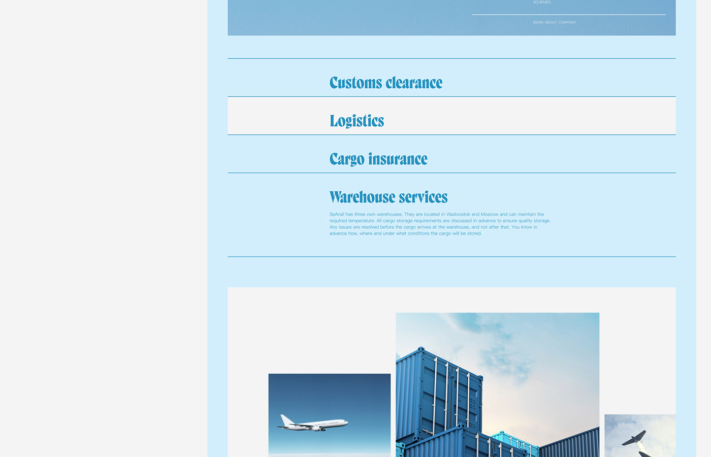 branding  Cargo corporate industry Logistics shipping Transport UI/UX Website minimal