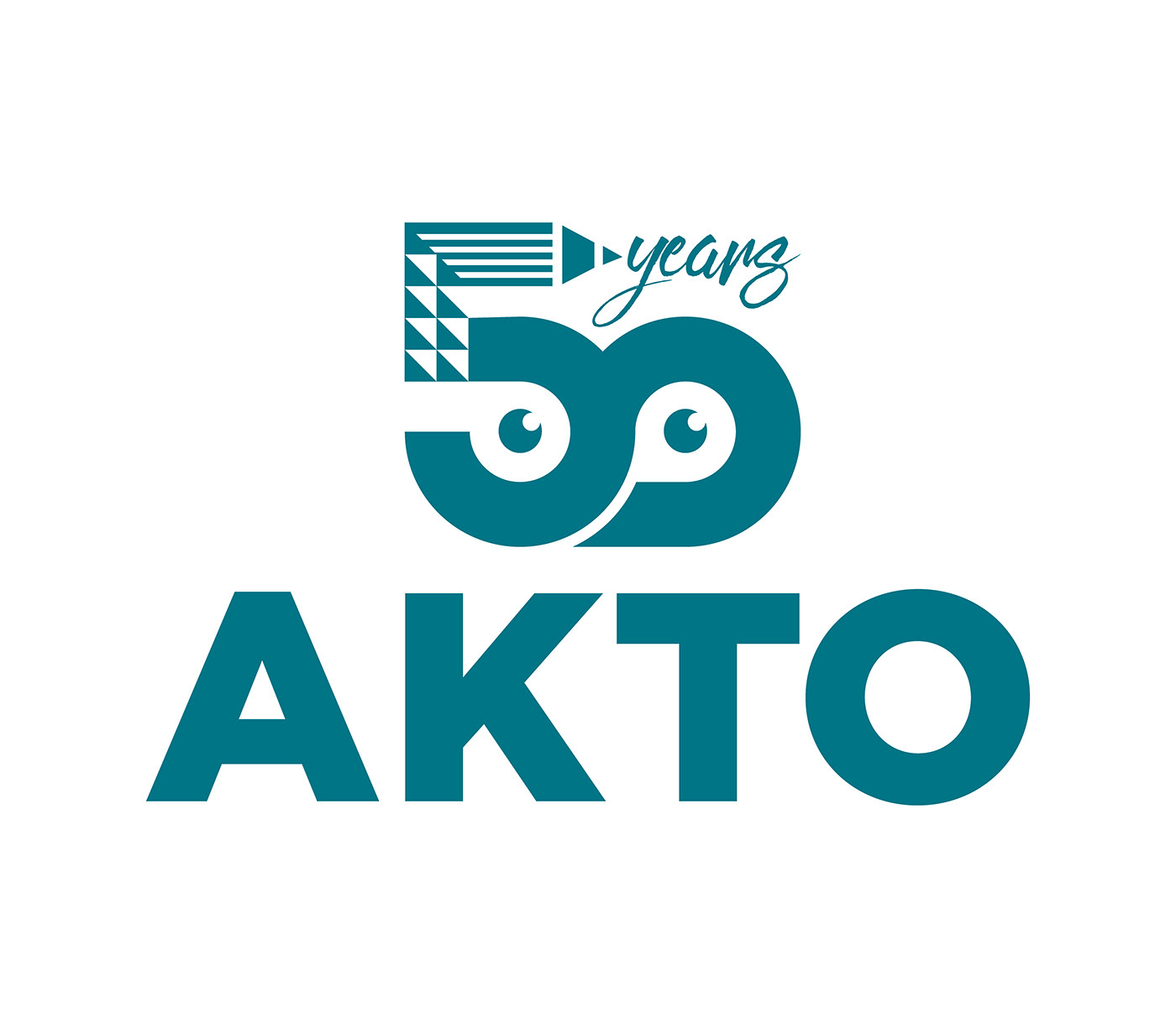 50 years akto college design graphic design  logo Logo Design proposals
