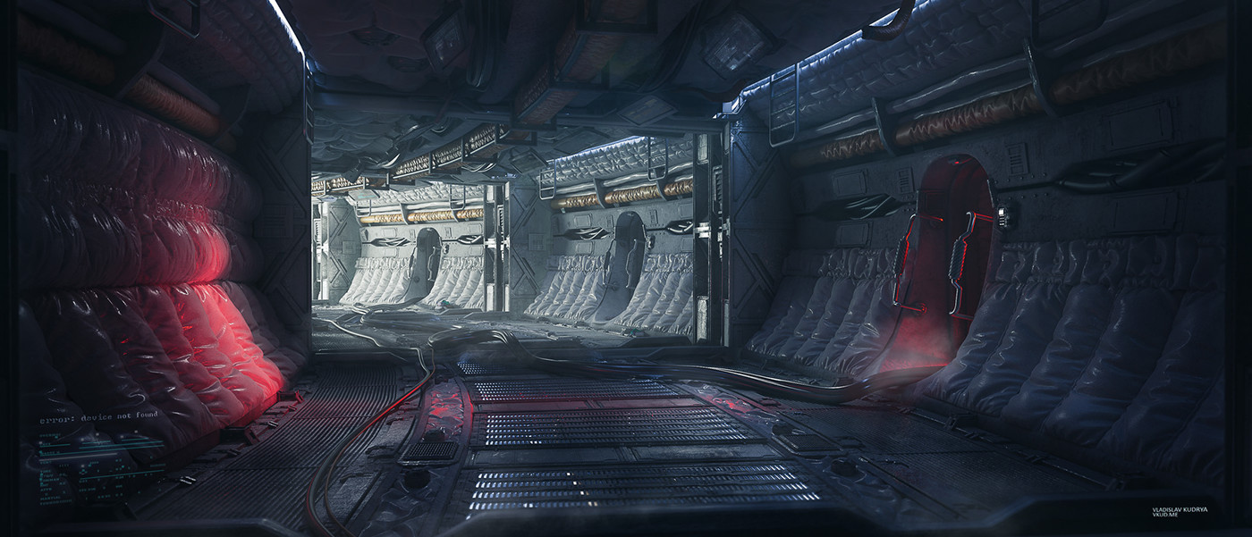 #Digital 3D #Environments #science fiction #architectural visualization #3D #space interrior