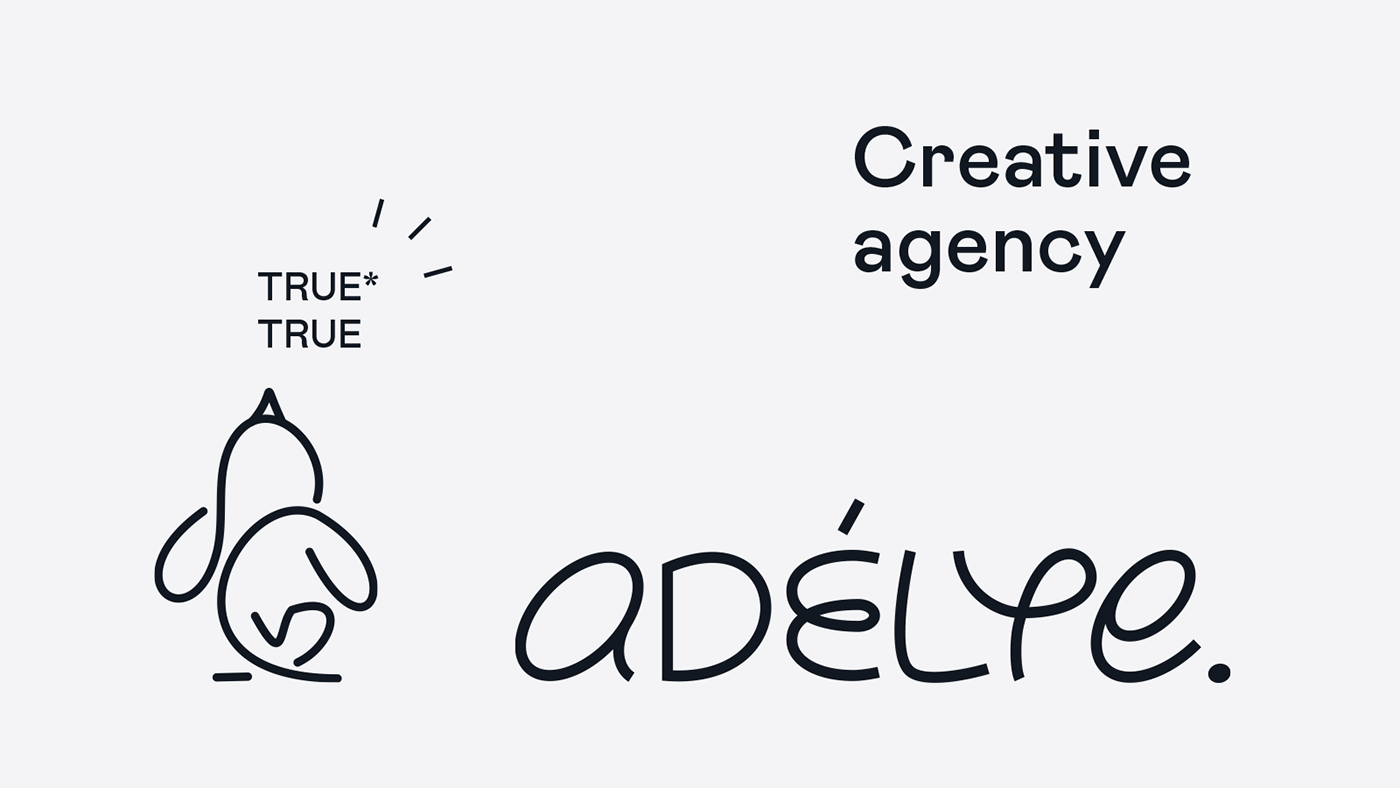 adelye branding  colorful doodles goopanic hello*hello logo modern penguin typography  