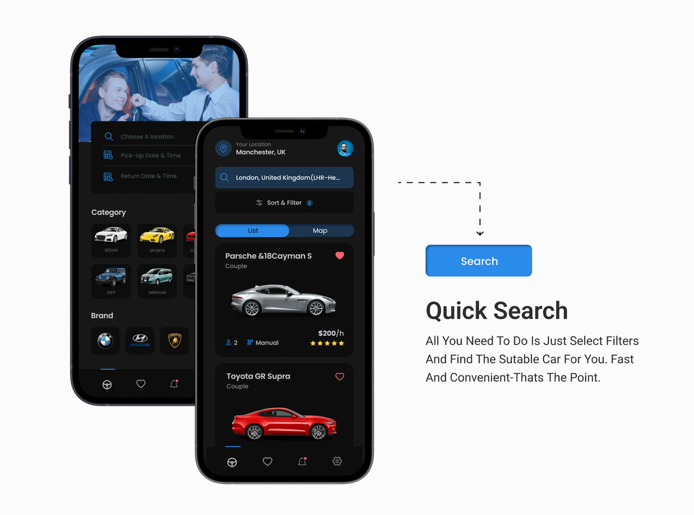 Car rental Car rental services Car Renting app Figma iOS App mobile app design p2p p2p car sharing sharing