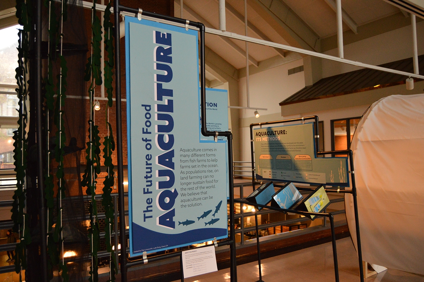 Food Systems aquaculture Exhibition Design  industrial design  Pop Up Exhibit