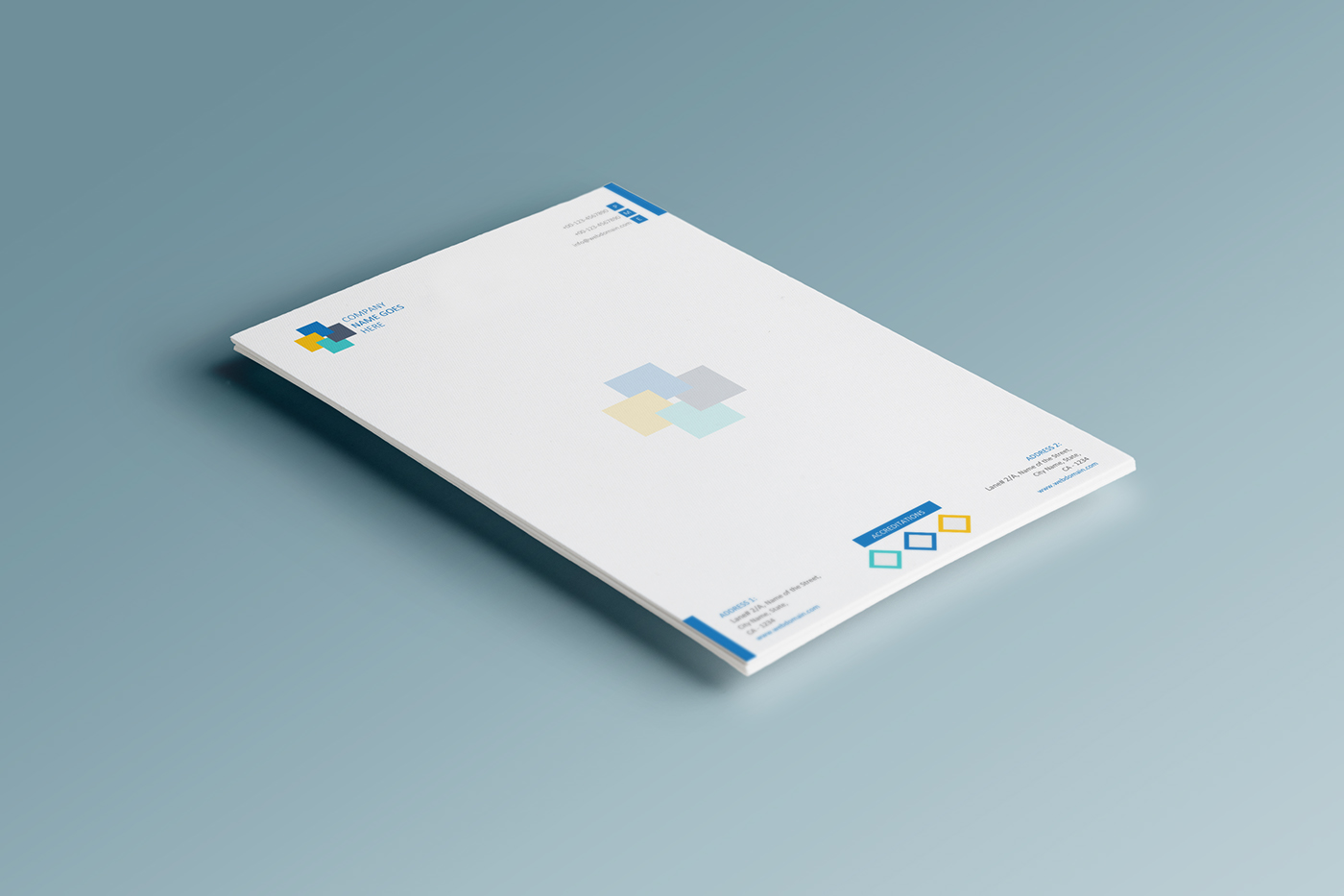 letterhead design simple print clean Project free ms word
