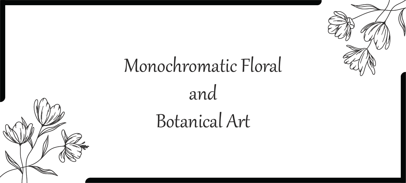 art blackinked botanical floral handmade illustrated inked microns Monochromatic monochrome
