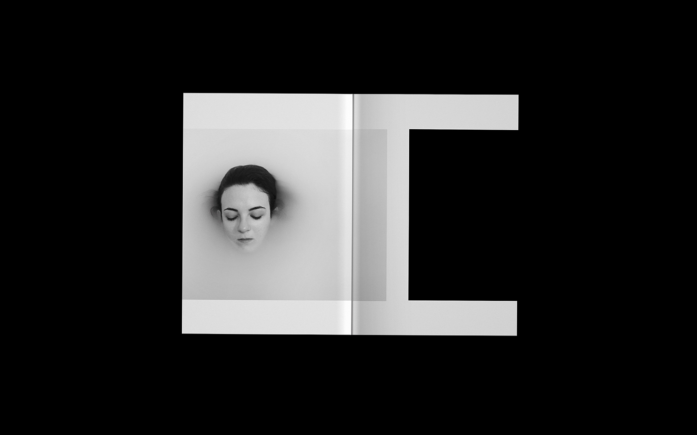 book editorial Photography  water woman portrait graphic Mockup