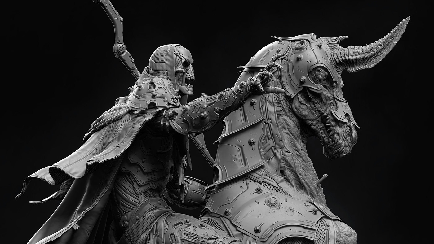 android apocalypse Armor death harbingers horse horsemen knight skull warrior