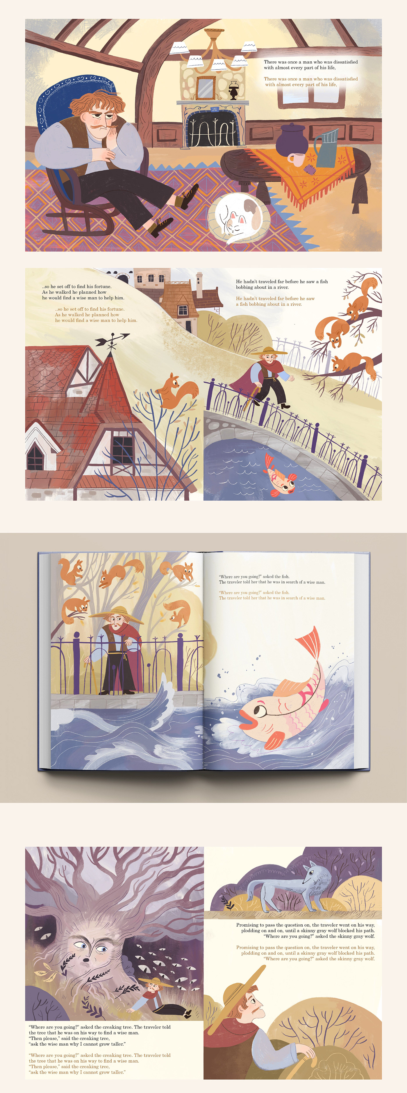 children's book children illustration storybook illustration book illustration Character design  cover design Picture book book cover kids illustration wolf illustration