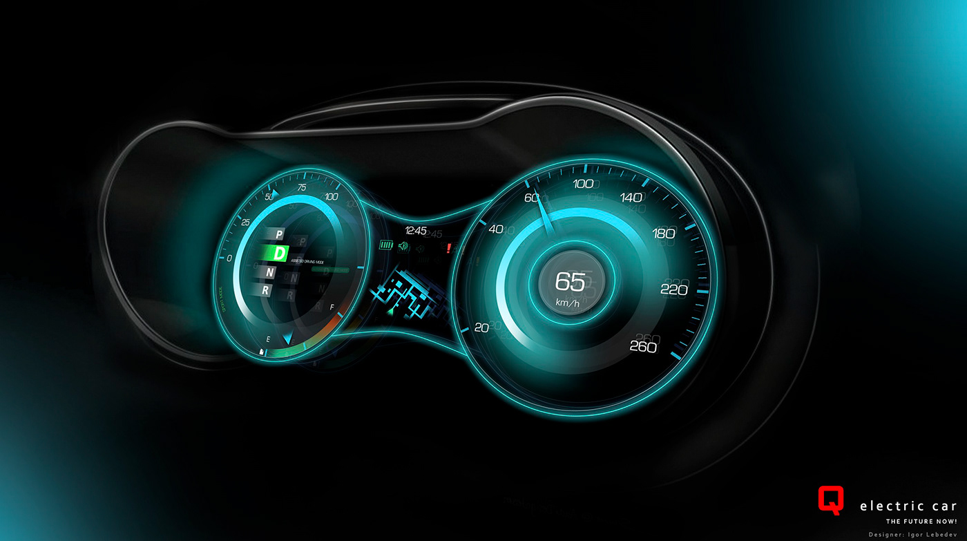 Auto car concept design drive graphic new UI ux visual