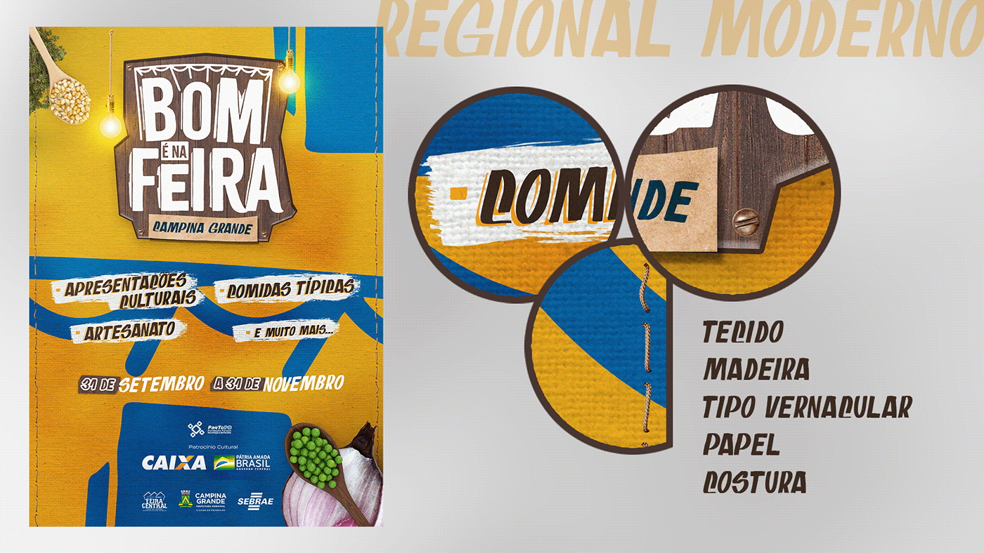 Advertising  Caixa Economica Campina Grande feira identidade visual market nordeste publicidade regional visual identity
