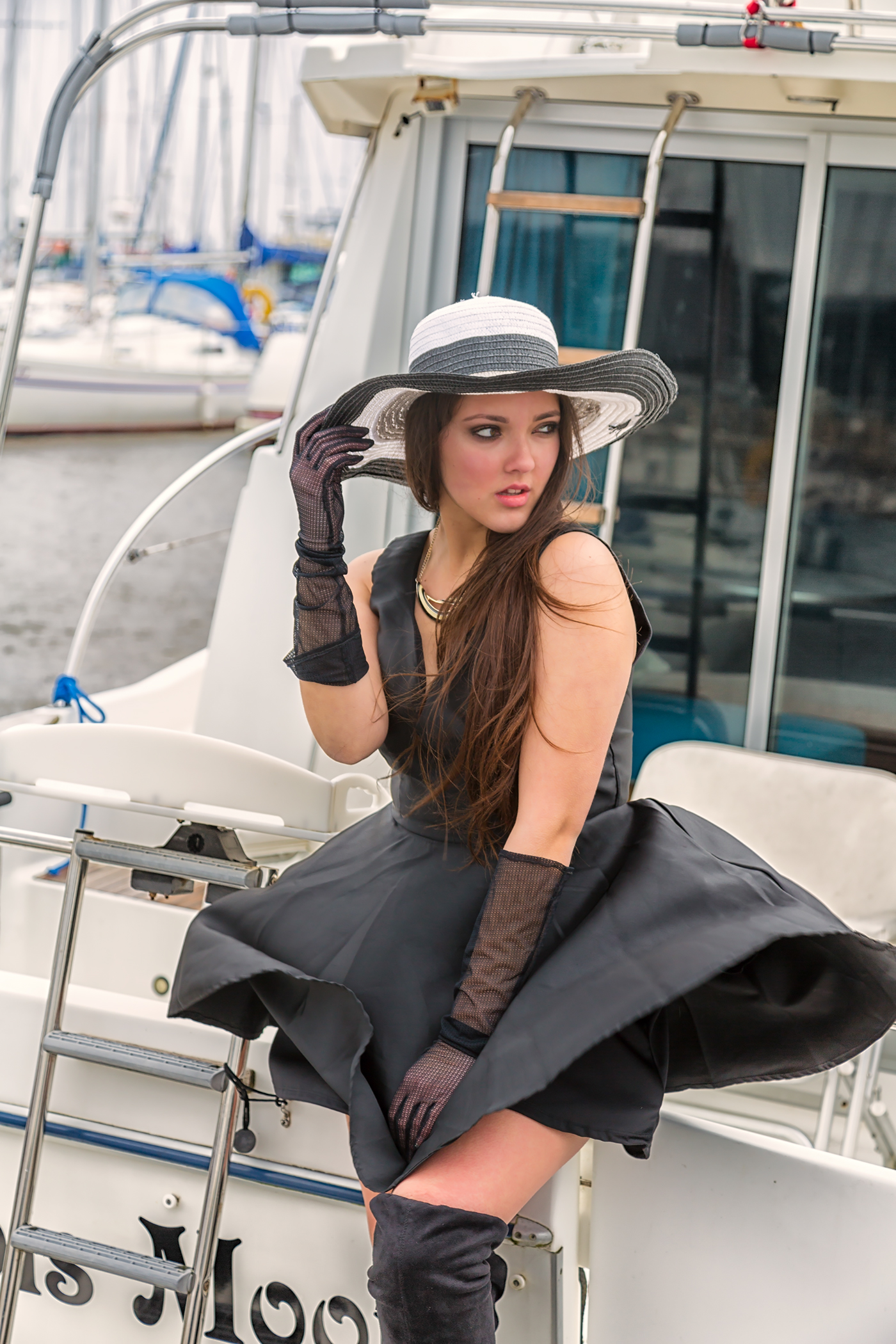 Photography  model yacht Fashion  Boats marina modelling cardiff UK photoshoot