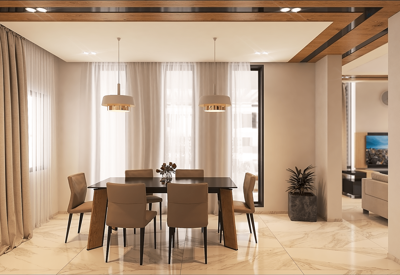 Interior Render of Dining Area
Produced in 3ds Max and V-Ray.