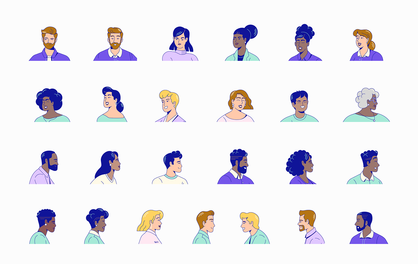 Icon ILLUSTRATION  Character design  personagens vector financial Diversity flat