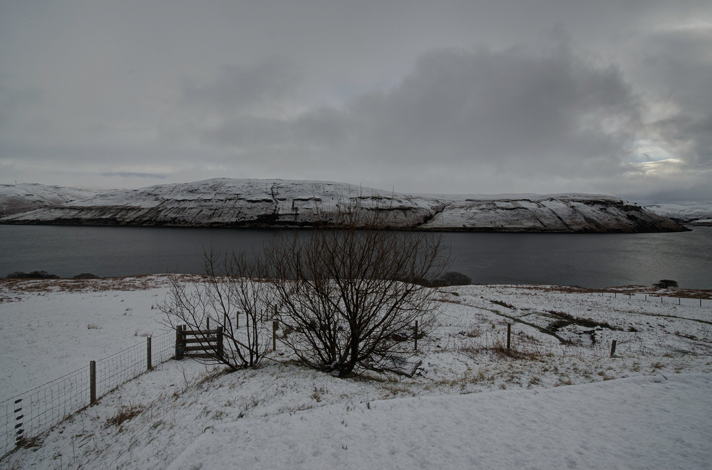 Isle of skye scotland hebrides snow Carbost Minginish Cuillins Landscape