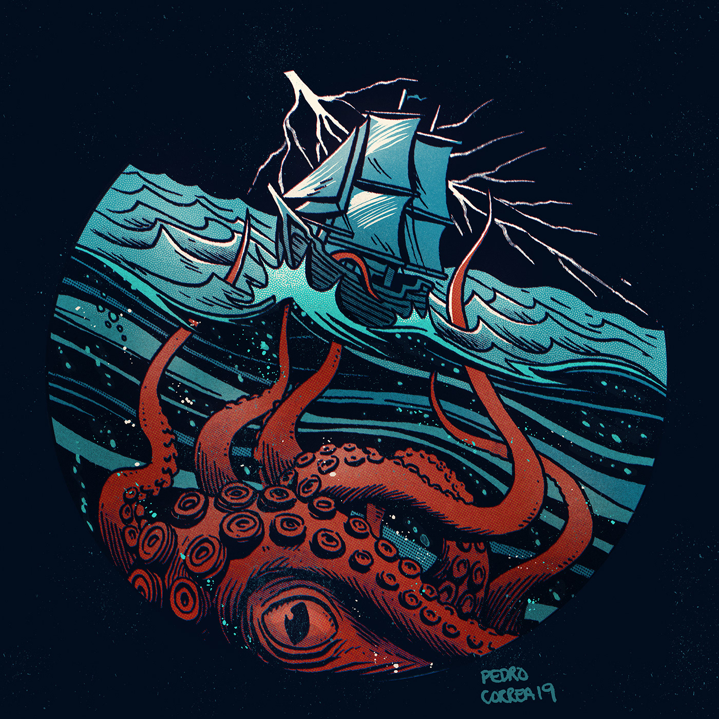 comics cosmos octopus psychedelic sci-fi Scifi skull Space  vintage