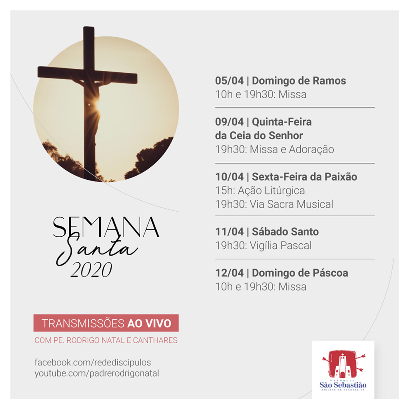 Comunicação religiosa Igreja flyer posts Divulgação católica