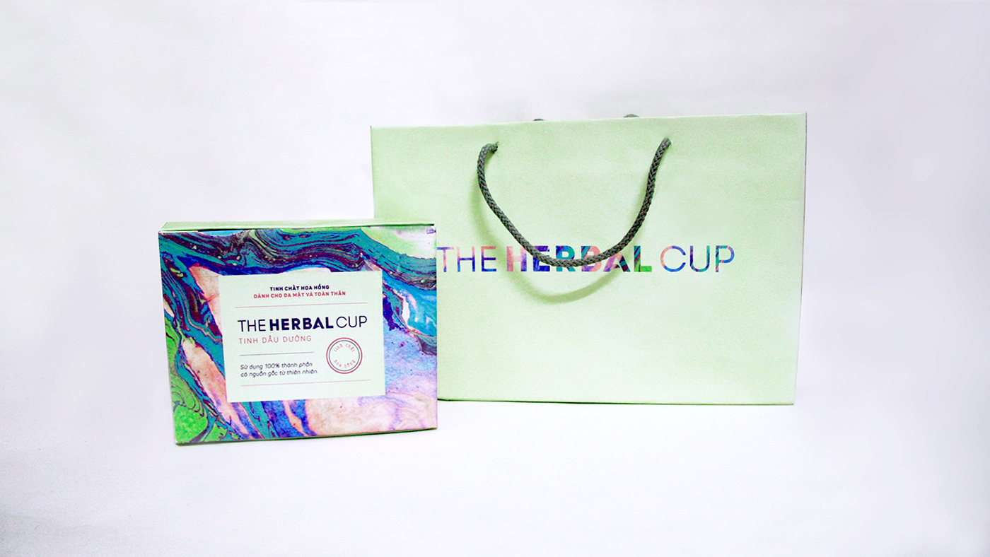 the herbal cup vietnam Marble package branding 